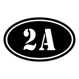 2A 2nd Amendment Vinyl Decal Sticker Car Truck Van SUV Window Wall Cup Laptop - One 5.5 Inch Black Decal- MKS0675B