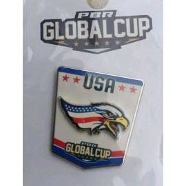 Professional Bull Riding PBR Global Cup  ( USA ) Layered  Pin Lapel Sealed!!