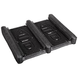 Wearwell 229 Mud Chucker Industrial Boot Scraper with Pliable Scraping Rubber Fingers, for Outdoor Entrances, 12.4" Width x 15.25" Length x 2-3/16" Thickness, Natural Rubber, Black