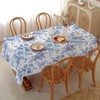 AIBIIN 132x182cm Blue Floral Tablecloth Rustic flowers Rectangle Table Cover