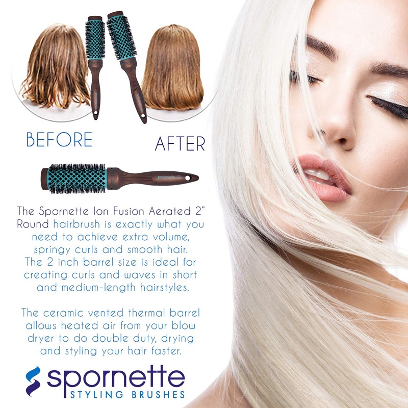 Spornette Ion Fusion 2 inch Round Brush With Thermal Ceramic