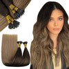 RUNATURE Nano Hair Extensions Human Hair 14 Inch 50G Balayage