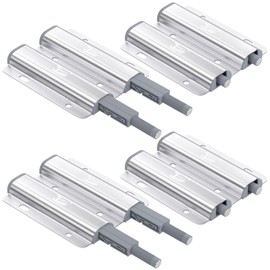 Jiayi Push Catch Metal Heavy Duty 4 Pack Double Push to Open Door Latch Touch Latches Kitchen Door Push Release Latch for Drawer Closure Door Catches Double Push Open Cabinet Hardware