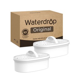 [Original] Waterdrop Replacement Filters for All Waterdrop Pitcher Filtration System, Reduces PFAS, PFOA/PFOS, Chlorine, Last Up to 3 Months or 200 Gallons, 2 Packs，WD-PF-01A Plus, NSF Certified