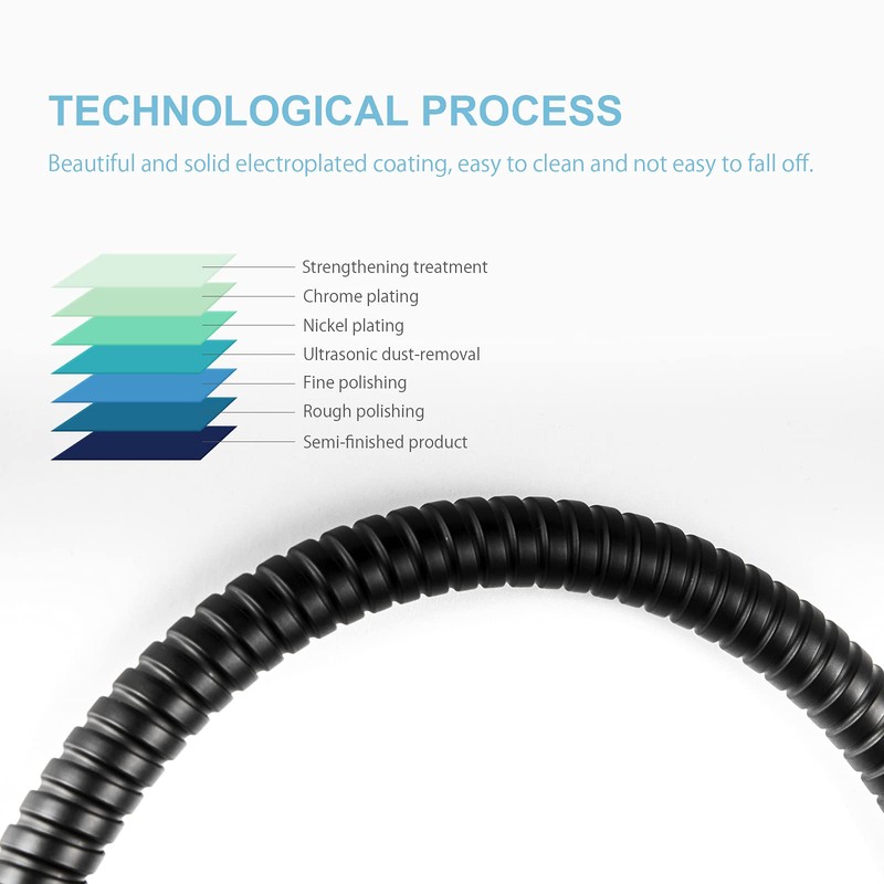 OFFO Shower Hose 2.5m,Stainless Steel Replacement High Pressure Extra Long