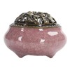 miraicosmo Incense Burner Incense Holder Set Soothing Color Ceramic (Pink)