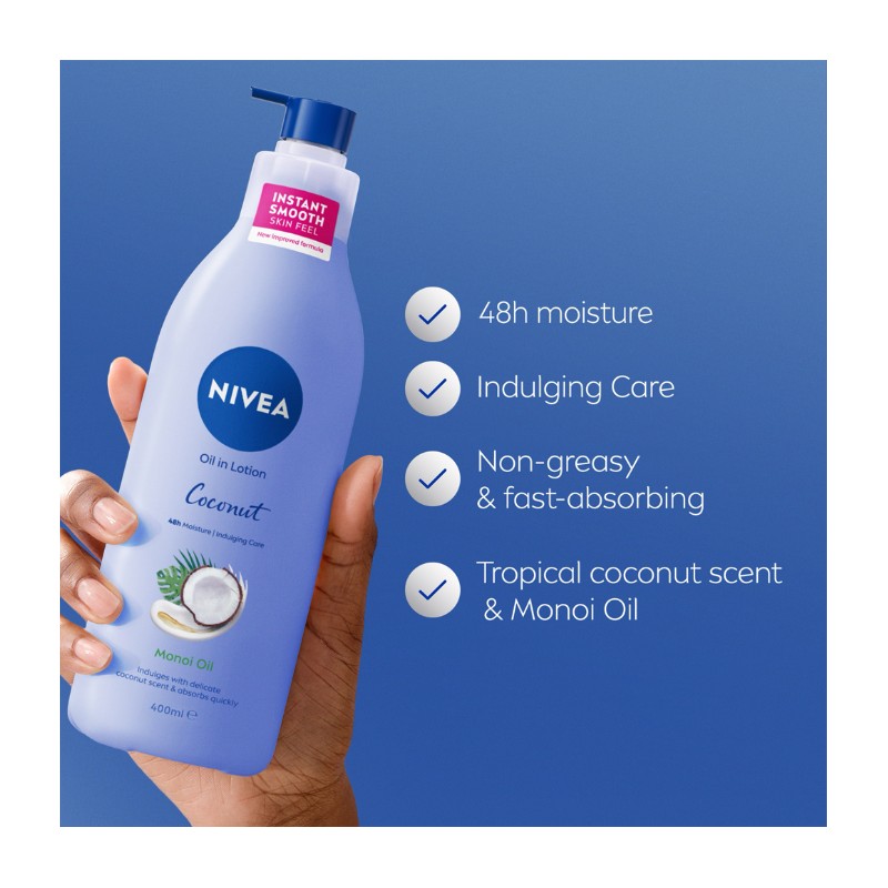 Nivea Oil Infused Coconut and Monoi Oil Body Lotion 400ml