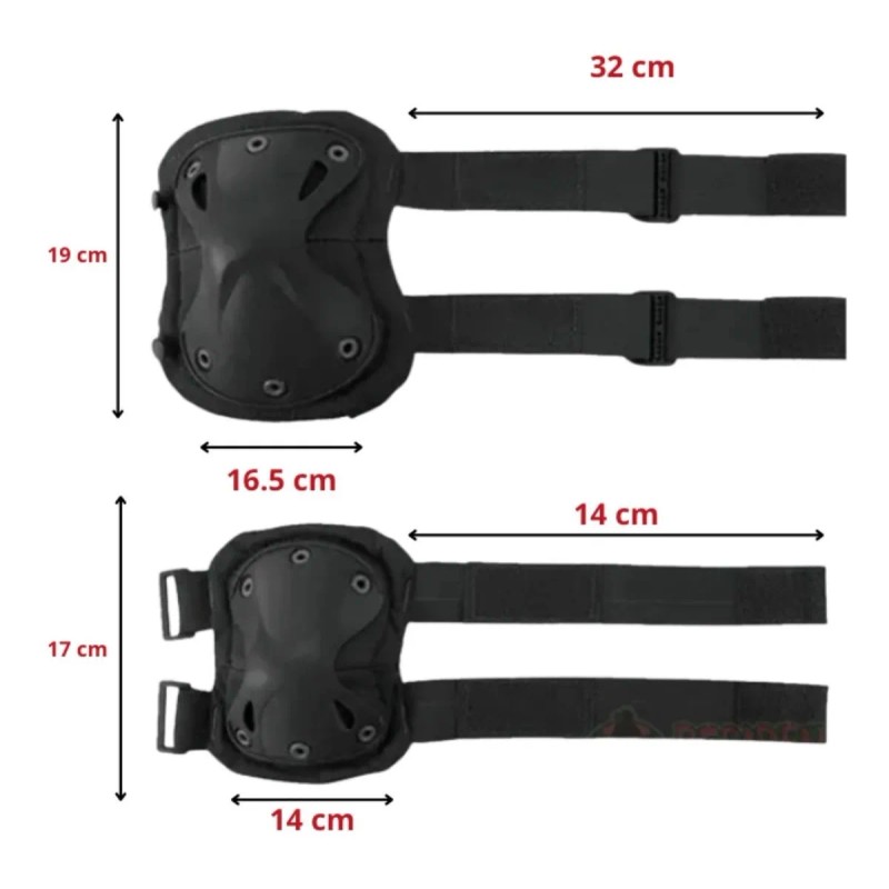 Rodilleras Y Coderas Tcticas Set4 Pz,militares Moto Airsoft