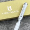 LACHIEVA LUX Pearl White Elegant Crystal Executive Metal Ballpoint Pen