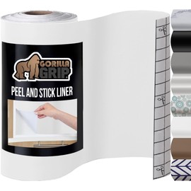 GORILLA GRIP Peel and Stick Paper, Removable Cover for Books, Shelves, Countertops, Drawers, Cabinets and Crafts, Easy Install Kitchen Decor, Shelf, Cabinet Liners, 17.5 in x 20 FT Bright White