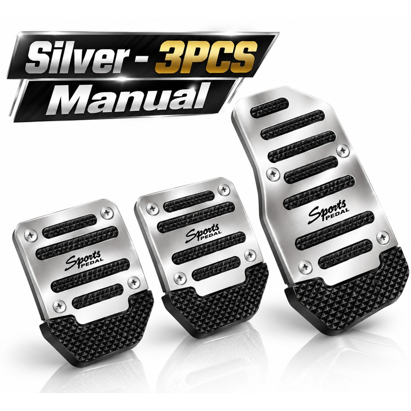 Non-Slip Aluminum Car Pedal Covers for Automatic & Manual Cars