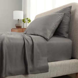 Cariloha Aloha Soft 4-Piece Sheet Set | Shade Gray | Queen | Made from 100% Viscose derived from Bamboo |