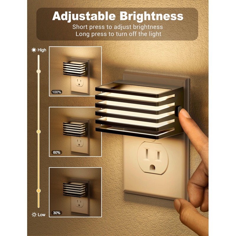 JandCase LED Night Light, [2 Pack] Night Lights Plug into