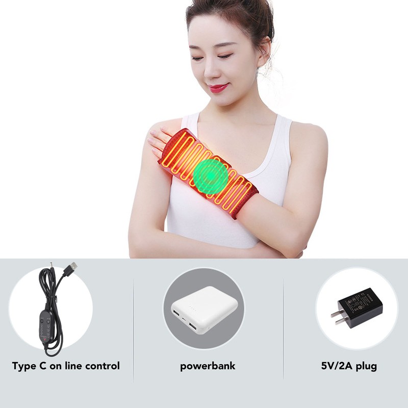 Wrist Thumb Brace Heating Pad Electric Hand Tendonitis Carpal Tunnel