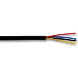 Cable-Core Alarm Cable Black 4 Core Burglar Security System Wire Per 15 metre...
