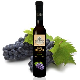 Ellora Farms, Plain Natural Balsamic Vinegar, Award-Winning, Thick and Creamy, No-added Sugars, No-Preservatives, Glass Bottle, 8.45 oz., Pack of 1
