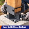6x6 Elevated U-Shaped Steel Post Base Bracket for Wood Posts