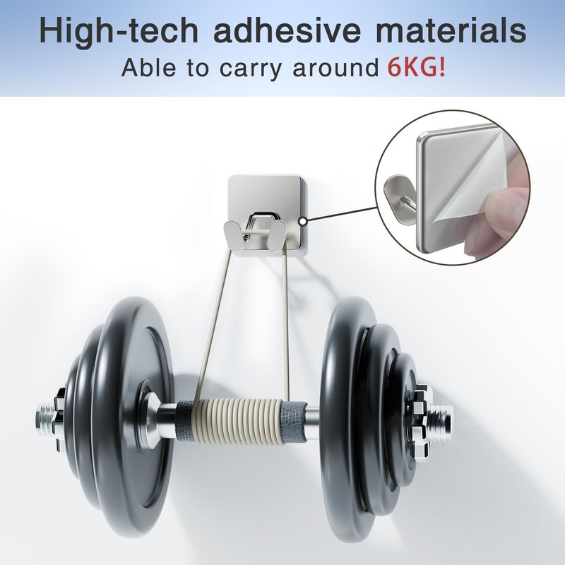 Adhesive Shower Hooks for Inside - Extra Sticky Stainless, Razor
