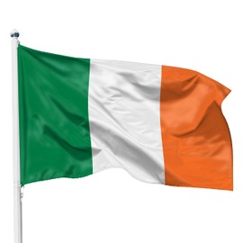 PHENO FLAGS Ireland Flag - Ireland Flag 90 x 150 cm with Brass Eyelets - Durable Flag for Flagpole - 100% Polyester