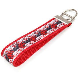 Ladybug Ribbon Keychain Key Fob