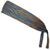 Zebra Royal Blue & Orange Elastic Tie Running Fitness Headbands