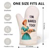 Miracu 2 Pcs Funny Oven Mitts Set, I'm Baked Too,