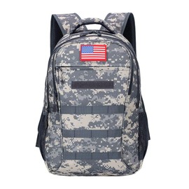 outdoor plus Camo Backpack,Military Boys Backpacks for School,Army Bookbag with USB Charging Port Waterproof,40LACU