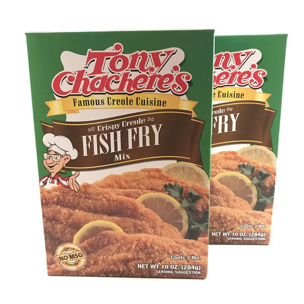 Tony Chachere's Crispy Creole Fish Fry Mix, 10 Ounce (Pack of 2)