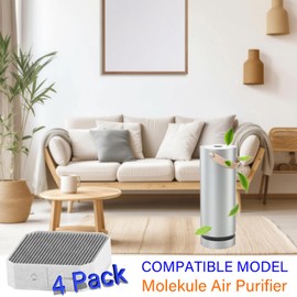 Pre-Filter for Molekule Air Purifier with High efficiency Activated carbon, 4 Pack