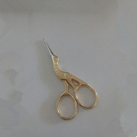 YEQIN (TM) 1Pcs Gold Vintage Heron Shaped Tailor's Scissors for Fabric Sewing Accessories (Small)