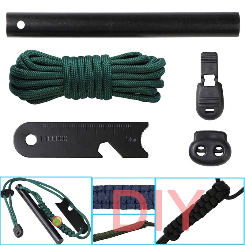 Fire Starter Fire Steel with Multifunctional Scraper, 7 Core Strands