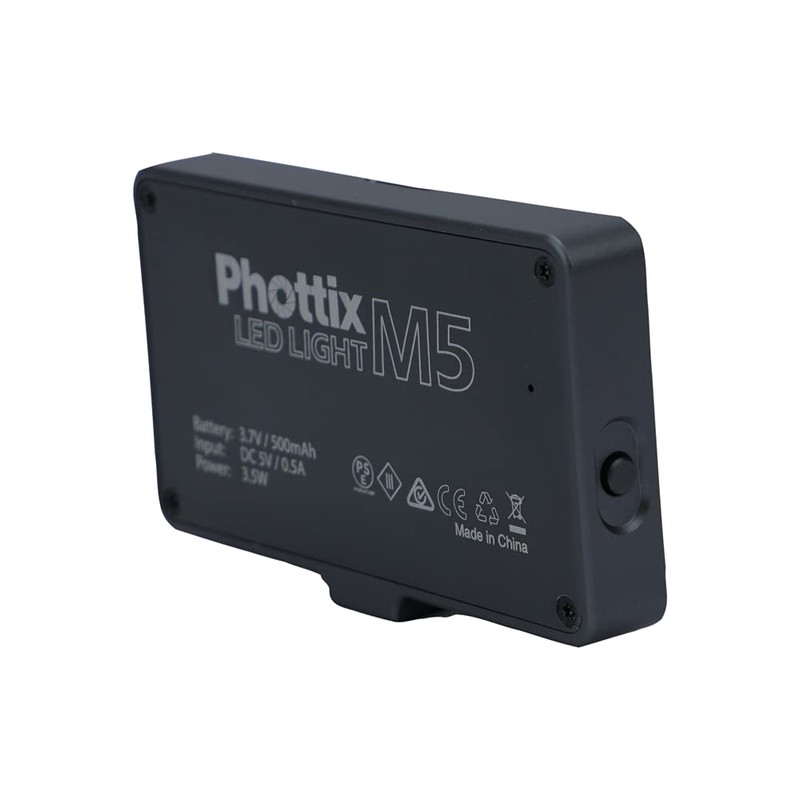 Phottix M5 LED Light With Hotshoe And Smartphone Attachment