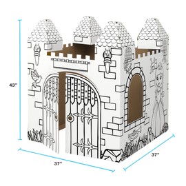 Bankers Box at Play Color in Castle Playhouse, Cardboard Playhouse and Life Size Craft Activity for Kids and Families