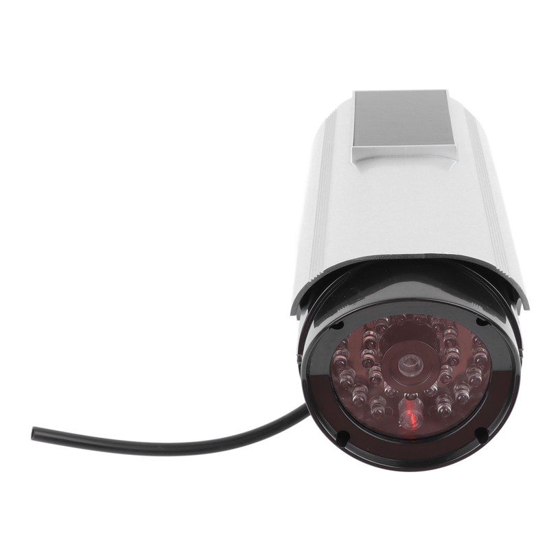 Fake Surveillance Camera Solar Powered Simulation Monitor with LED Flashing