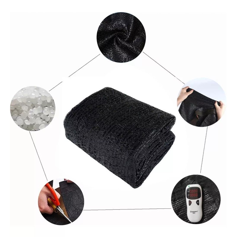 Lumoku Maya Sombra Raschel Negra 70% 4.5x15 Mts Mallasombra Malla