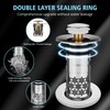 Upgraded Bathroom Sink Plug, 304 Stainless Steel Pop Up Drain
