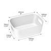 QWORK® 10 PCS White Plastic Storage Boxes with Handle 20.5
