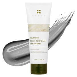 BR Mud Recovery Mud Mildly acidic hypoallergenic pack-to-foam cleansing foam, 110ml, 1 piece / 비알머드 리커버리 머드 약산성 저자극 팩투폼 클렌징폼, 110ml, 1개
