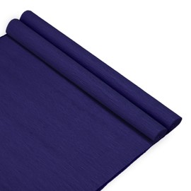 M METERXITY 2-Pack Crepe Paper, 8.2ft x 20" /250 x 50cm(LxW) Soft Wide Crepe Paper Streamer Sheet, Decorative Craft Streamer for DIY Craft/Flower Making/Decoration [Dark Blue]