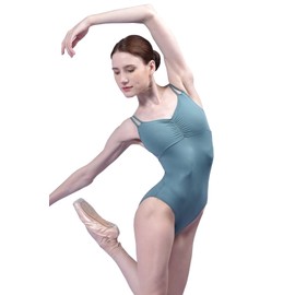 s.lemon Women's Backless Camisole Spaghetti Jerseys for Dance Ballet Gymnastics, gray