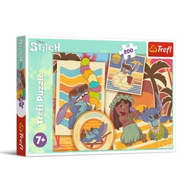 Trefl 13304 Lilo & Stitch Musical World 200 Elements Colourful Puzzle with Heroes of the TV Series, Creative Entertainment, Game for Children from 7 Years, Multicoloured