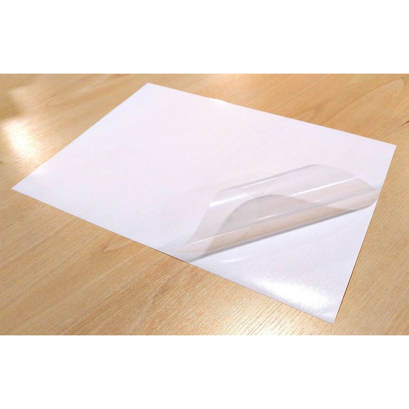 50 Sheets Semi-Transparent Low Coverage Glossy Vinyl Stickers for Inkjet