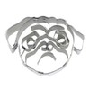 Staedter Embossing Pug Face Cookie Cutter, Silver