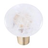mookaitedecor Set of 4 Clear Quartz Round Crystal Cabinet Knobs