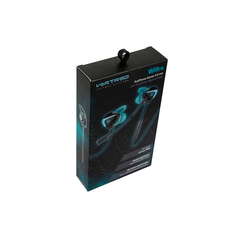 Vortred Audífonos Gamer Wilko Micrófono Desmontable 3.5mm Color Negro
