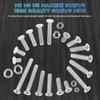 NINDEJIN 304 Stainless Steel Phillips Pan Head Machine Screws Assortment