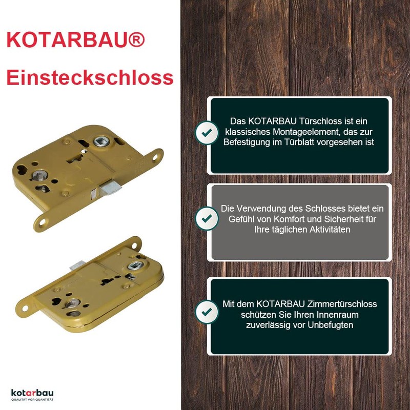 KOTARBAU® Mortise Lock 72/45 WC mm for Interior Doors Universal