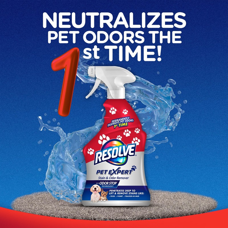 Resolve Pet Expert Carpet Spot & Stain Remover Spray, Pet