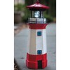 Jumbl JUMBLTM Solar Lighthouse with Rotating Lamp, Red, 11"