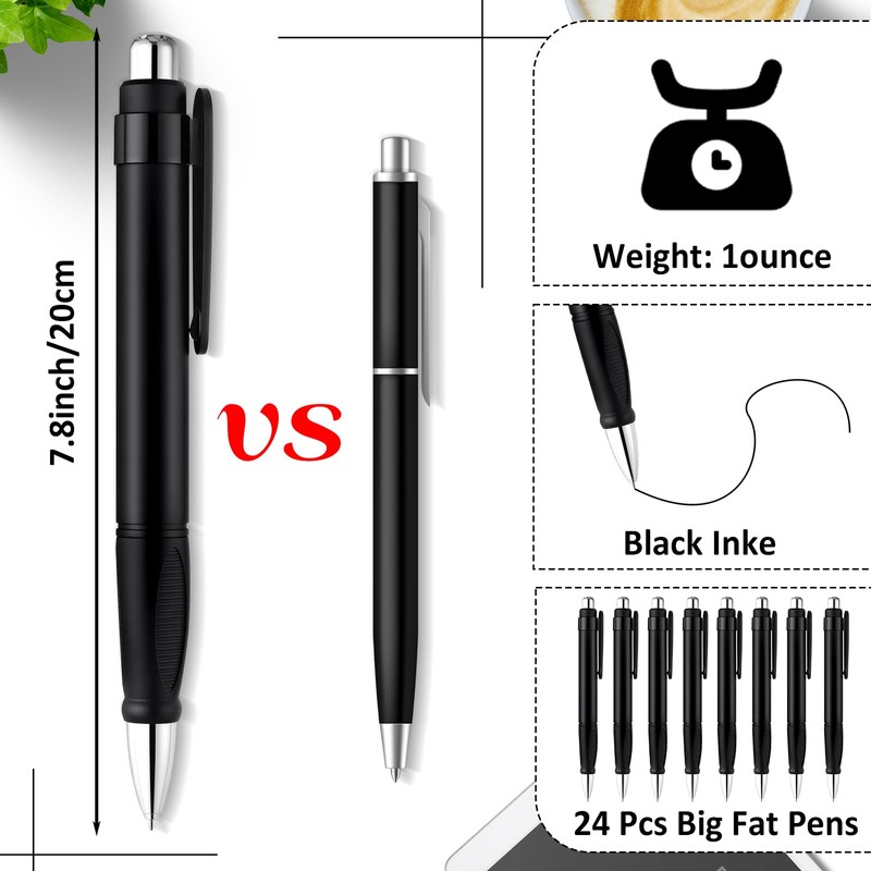 Maitys 24 Pcs Big Fat Pens for Arthritis Hands Easy